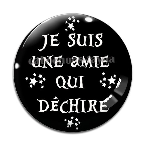 Cabochon amie qui déchire, cabochon résine, verre rond différente taille