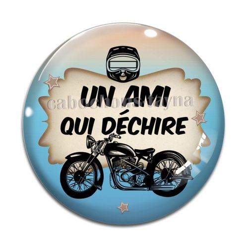 Cabochon un ami qui déchire, cabochon résine, verre rond différente taille