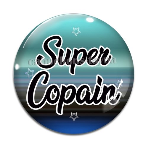 Cabochon super copain, cabochon résine, verre rond différente taille