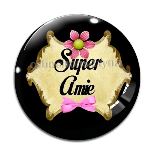 Cabochon super amie, cabochon résine, verre rond différente taille