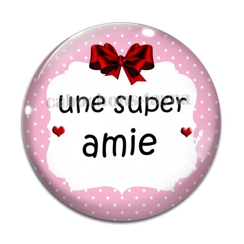 Cabochon super amie, cabochon résine, verre rond différente taille