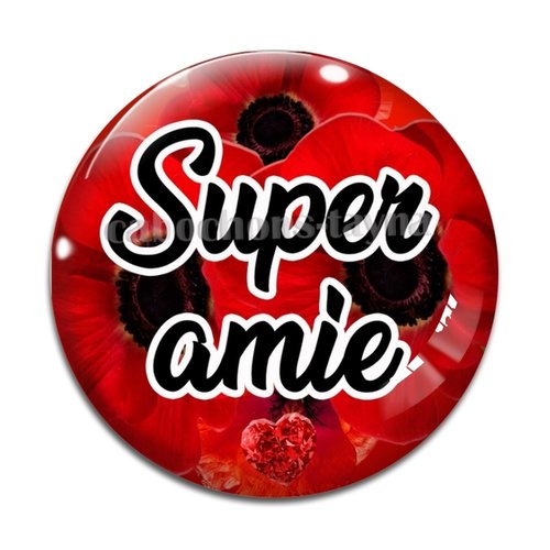 Cabochon super amie, cabochon résine, verre rond différente taille
