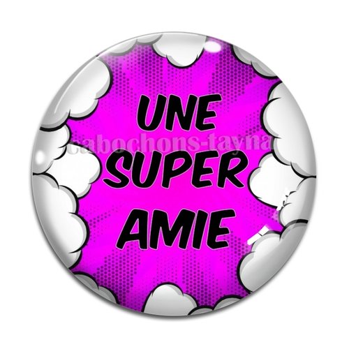 Cabochon super amie, cabochon résine, verre rond différente taille