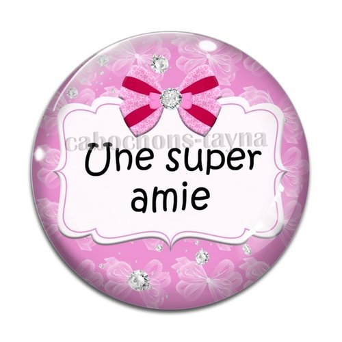 Cabochon super amie, cabochon résine, verre rond différente taille