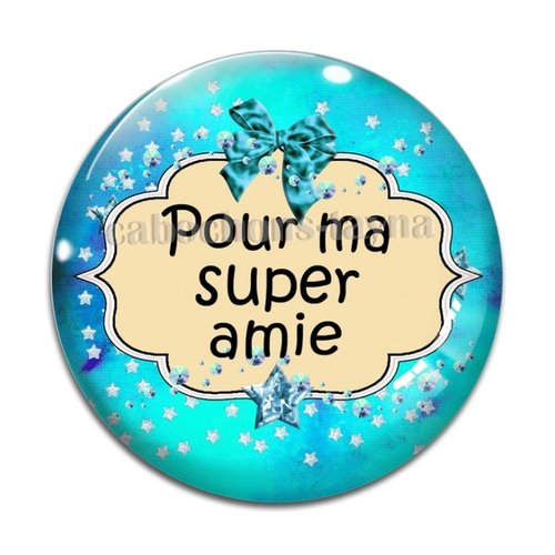 Cabochon super amie, cabochon résine, verre rond différente taille
