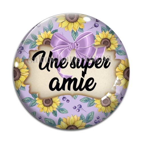 Cabochon super amie, cabochon résine, verre rond différente taille