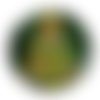 Cabochon sapin de noël, cabochon résine, verre rond différente taille
