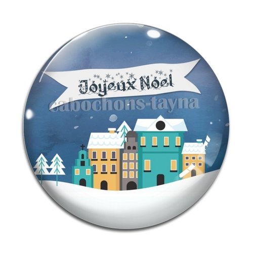 Cabochon joyeux noël, cabochon résine, verre rond différente taille