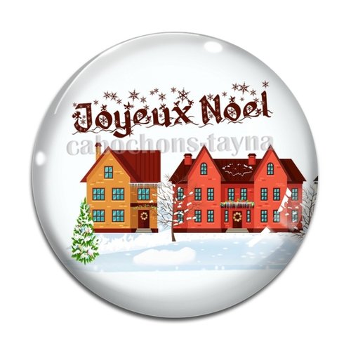 Cabochon joyeux noël, cabochon résine, verre rond différente taille