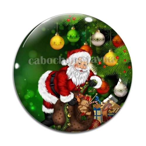 Cabochon sapin de noël, cabochon résine, verre rond différente taille