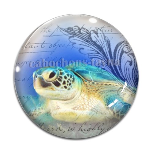 Cabochon tortue de mer, en résine ou en verre différente taille