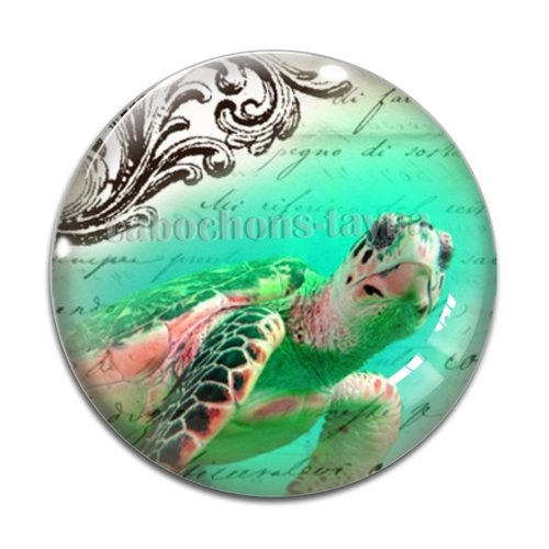Cabochon tortue de mer, en résine ou en verre différente taille
