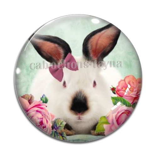 Cabochon lapin, en résine ou en verre différente taille