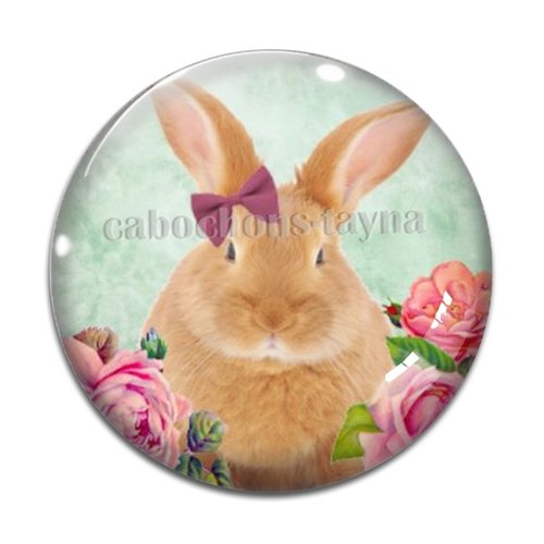 Cabochon lapin, en résine ou en verre différente taille