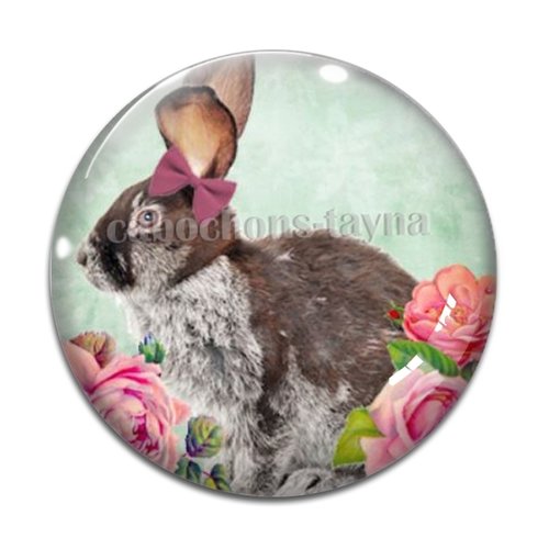 Cabochon lapin, en résine ou en verre différente taille