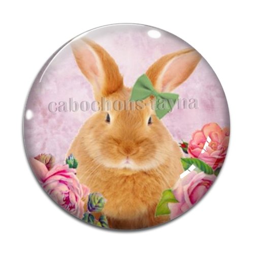 Cabochon lapin, en résine ou en verre différente taille