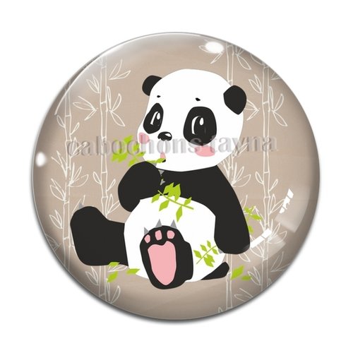 Cabochon panda, en résine ou en verre différente taille