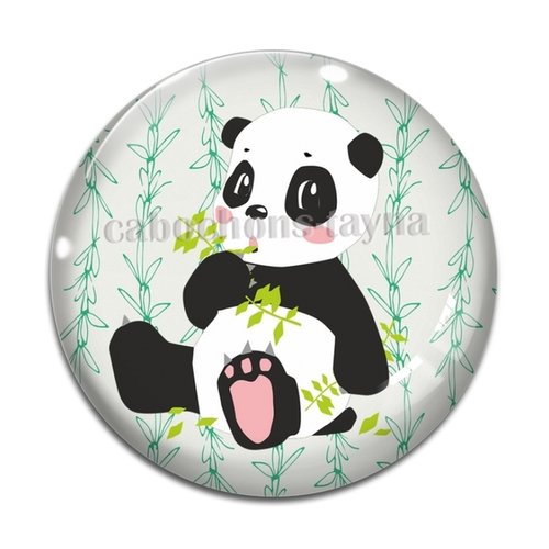 Cabochon panda, en résine ou en verre différente taille