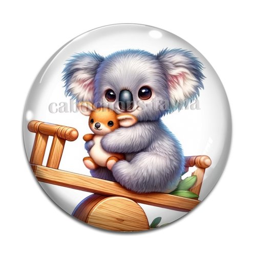 Cabochon koala en résine ou en verre différente taille