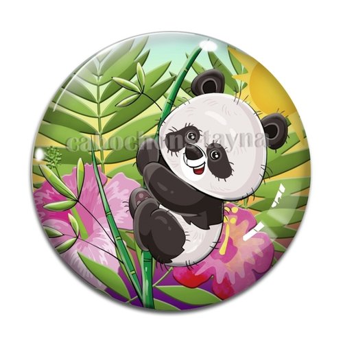 Cabochon panda, en résine ou en verre différente taille