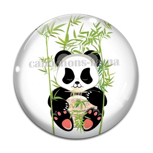 Cabochon panda, en résine ou en verre différente taille
