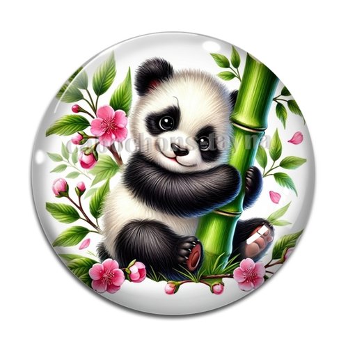 Cabochon panda, en résine ou en verre différente taille