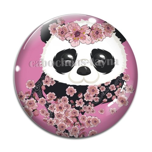 Cabochon panda, en résine ou en verre différente taille