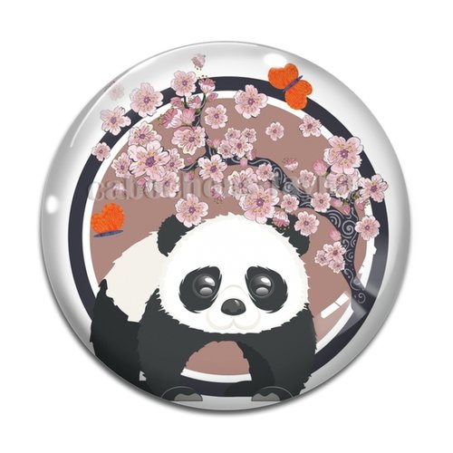 Cabochon panda, en résine ou en verre différente taille