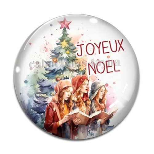 Cabochon joyeux noël, en résine ou en verre différente taille