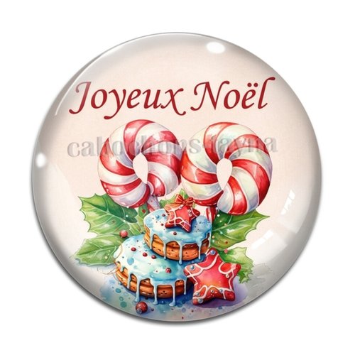 Cabochon joyeux noël, en résine ou en verre différente taille