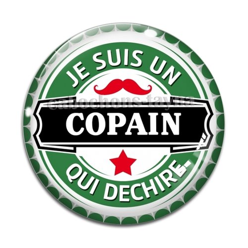 Cabochon copain qui déchire, en résine ou en verre différente taille
