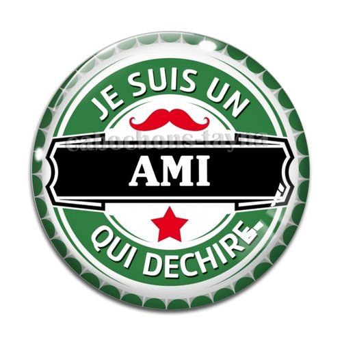 Cabochon ami qui déchire, en résine ou en verre différente taille