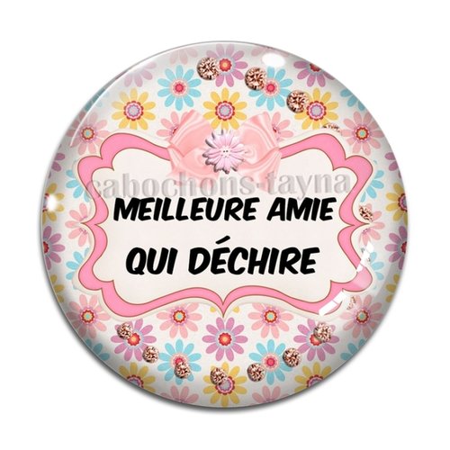 Cabochon amie qui déchire, en résine ou en verre différente taille