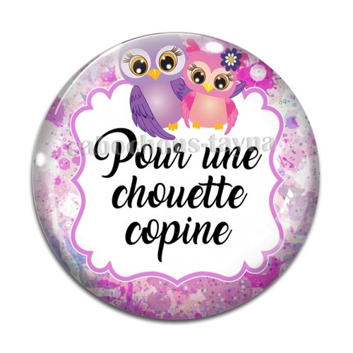 Cabochon pour une chouette copine, en résine ou en verre différente taille