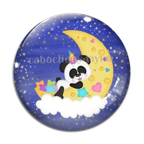 Cabochon panda, en résine ou en verre différente taille