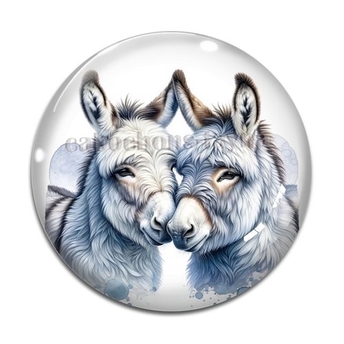 Cabochon âne, en résine ou en verre différente taille