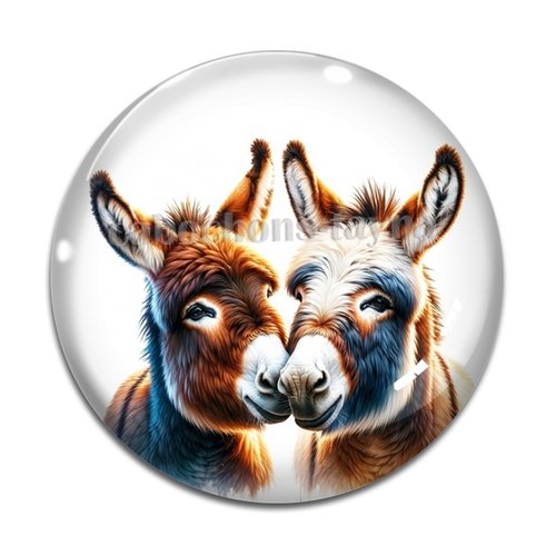 Cabochon âne, en résine ou en verre différente taille