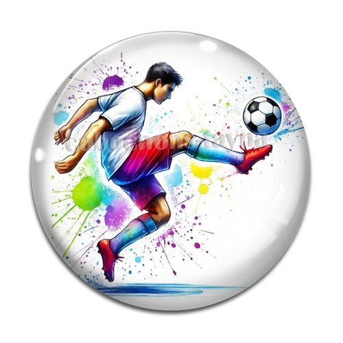 Cabochon footballeur, en résine ou en verre différente taille