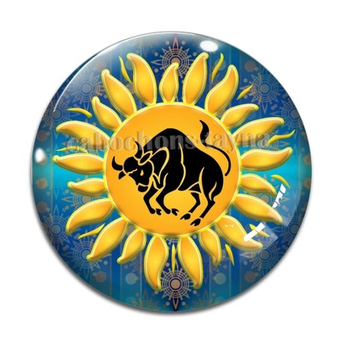 Cabochon signe astrologique, en résine ou en verre différente taille