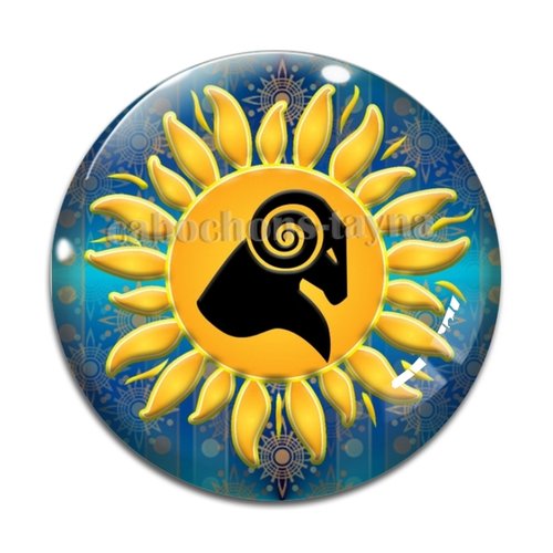Cabochon signe astrologique, en résine ou en verre différente taille
