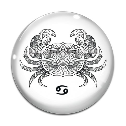 Cabochon signe astrologique, en résine ou en verre différente taille