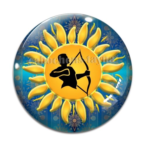 Cabochon signe astrologique, en résine ou en verre différente taille