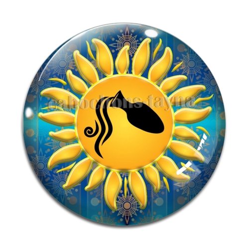 Cabochon signe astrologique, en résine ou en verre différente taille