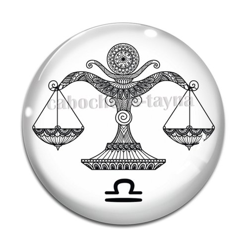 Cabochon signe astrologique, en résine ou en verre différente taille