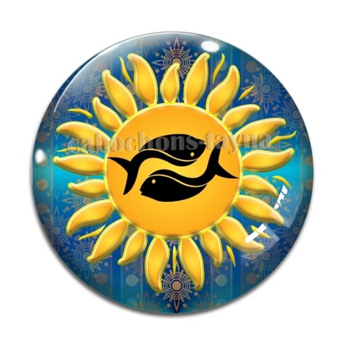 Cabochon signe astrologique, en résine ou en verre différente taille