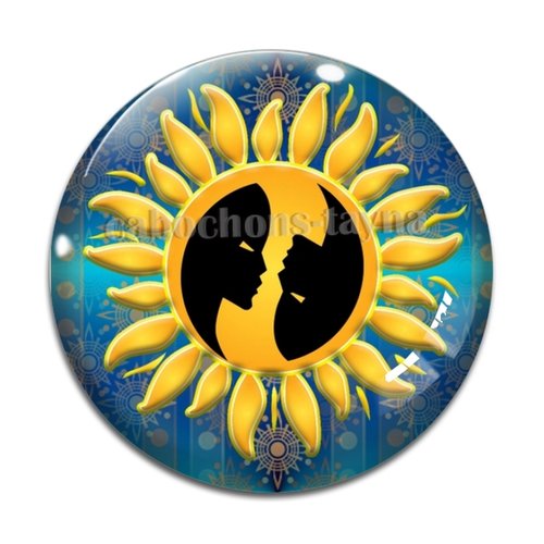 Cabochon signe astrologique, en résine ou en verre différente taille
