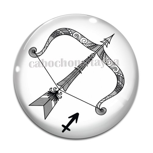 Cabochon signe astrologique, en résine ou en verre différente taille
