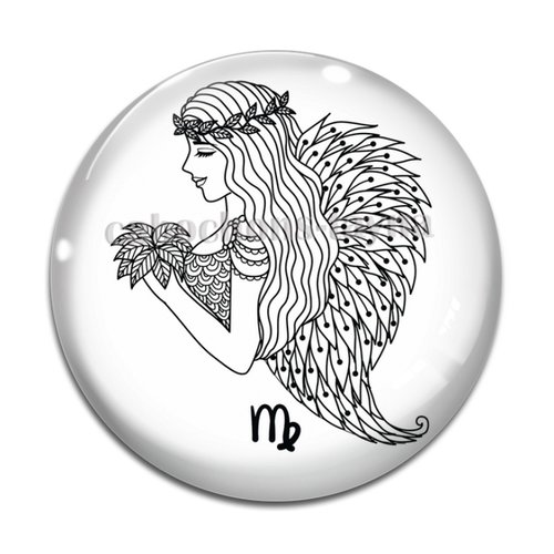 Cabochon signe astrologique, en résine ou en verre différente taille