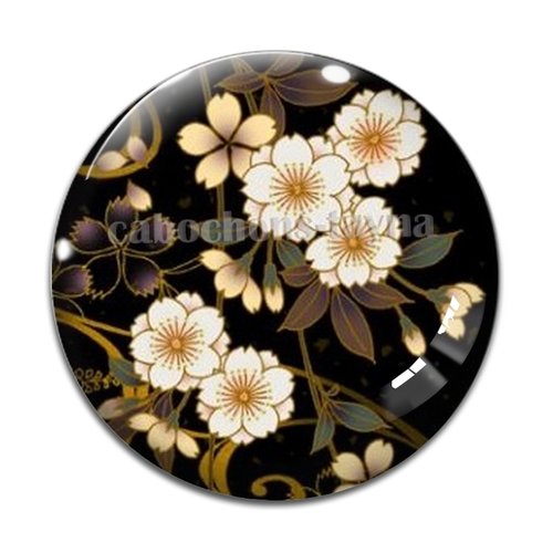 Cabochon fleur lys, résine ou en verre différente taille