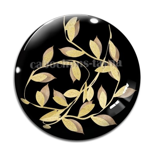 Cabochon feuille végétaux, résine ou en verre différente taille